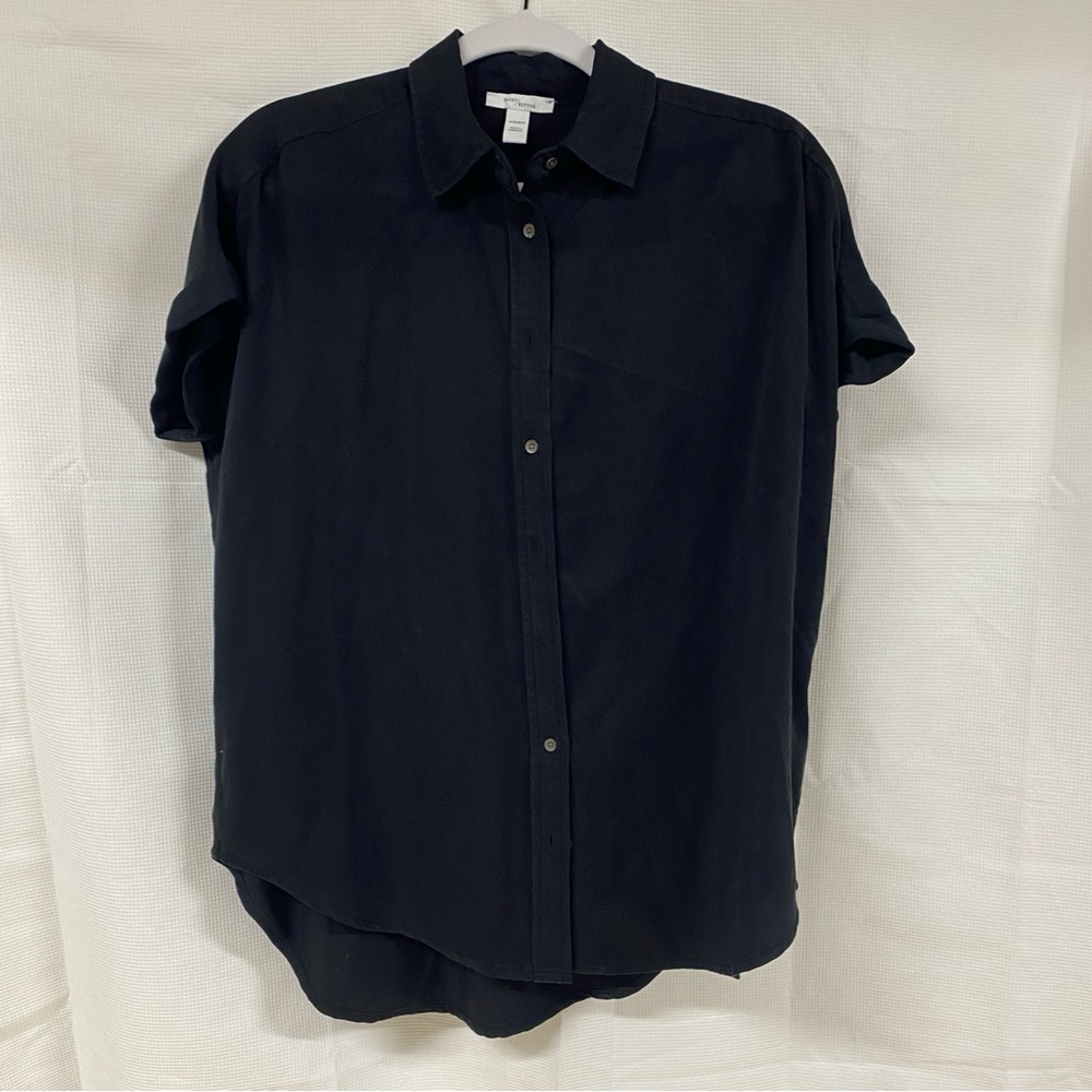 Daily Ritual Women’s Casual Black Button Down Shirt - Size XS